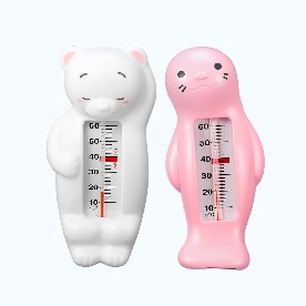 더블하트 신생아 탕온계 아기 욕조 물온도계(북극곰/물개)